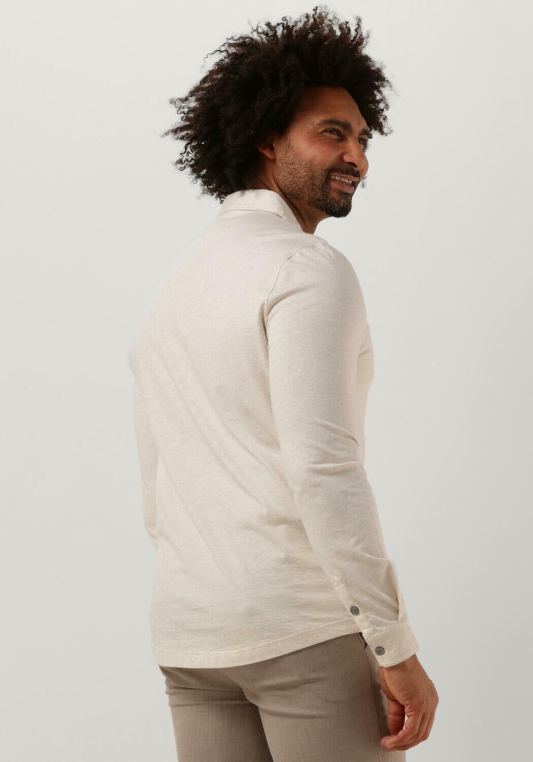 Profuomo Heren Polo's & T-shirts Jersey - Gebroken Wit, foto 3