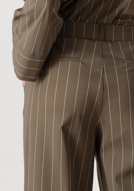 Khaki STUDIO ANNELOES Wijde broek Marilon stripe trousers - large