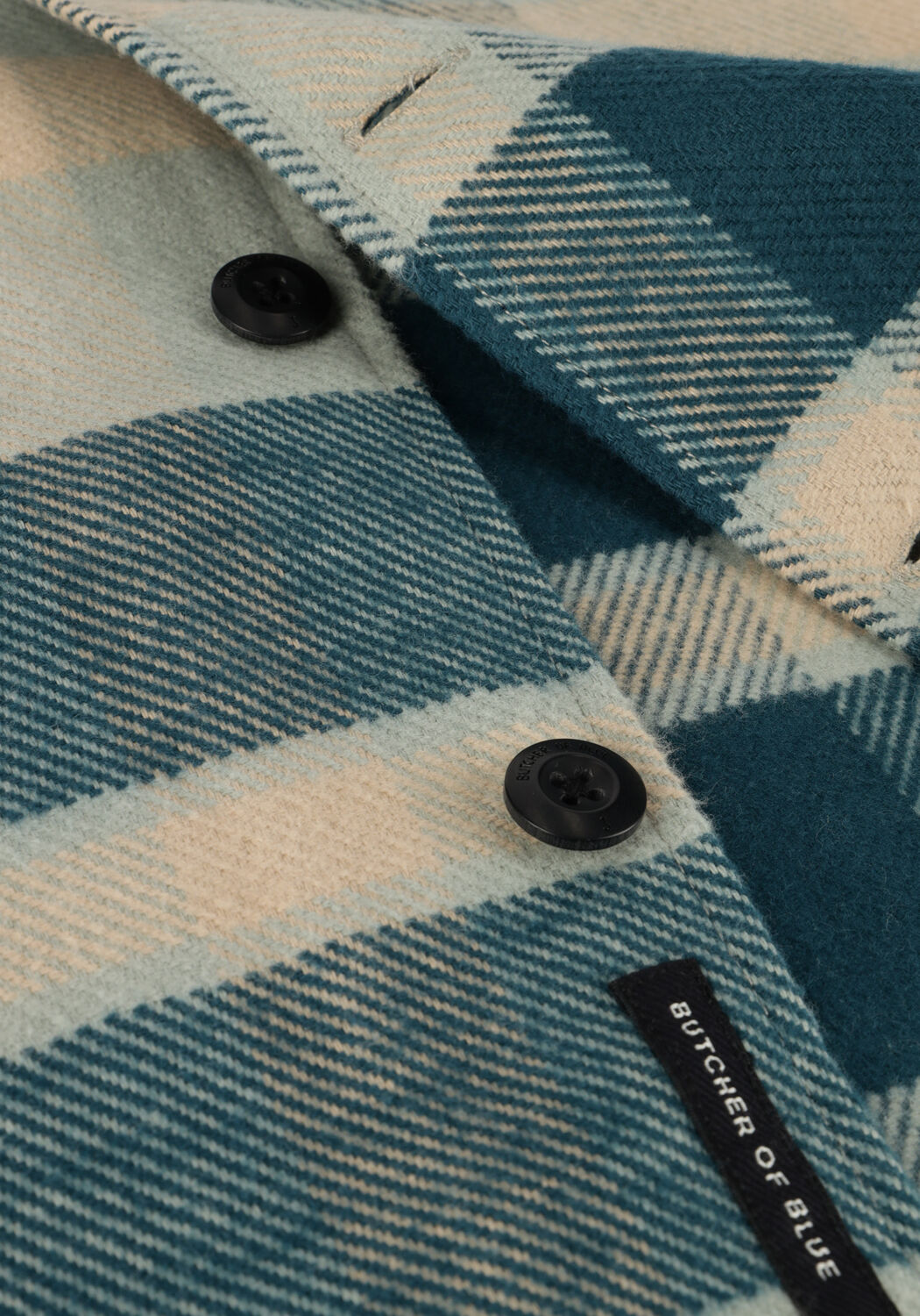 Groene BUTCHER OF BLUE Overshirt MARVIN CHECK OVERSHIRT - large