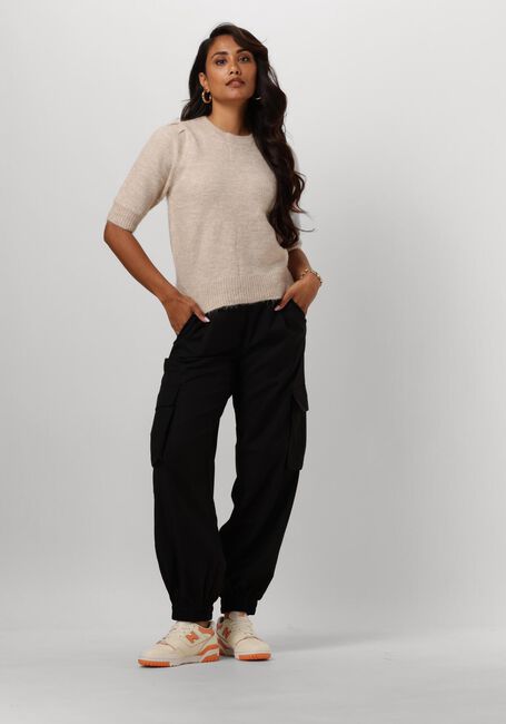 Bruine SELECTED FEMME Top SLFLULU SS OPEN BACK KNIT O-NECK - large