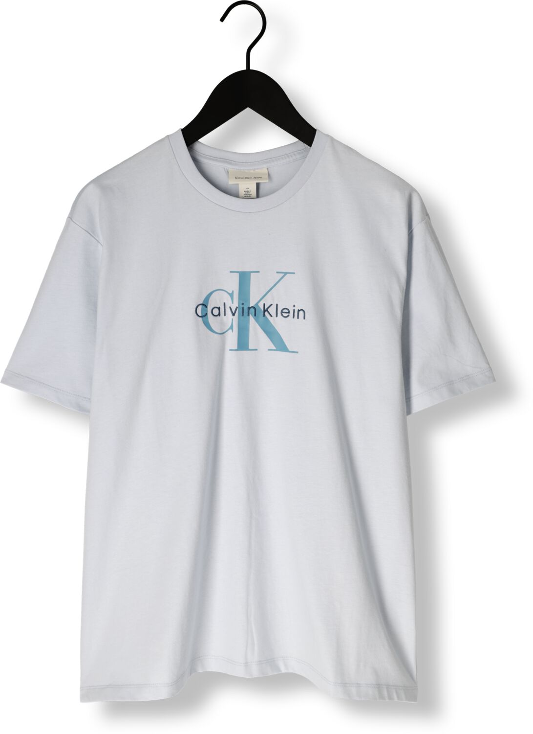 CALVIN KLEIN Heren Polo's & T-shirts Ss Hero Monologo Tee 20s Lichtblauw