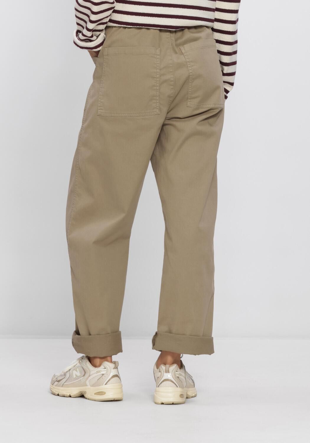 Donkergrijze PENN & INK Wijde broek W26Z902 - large