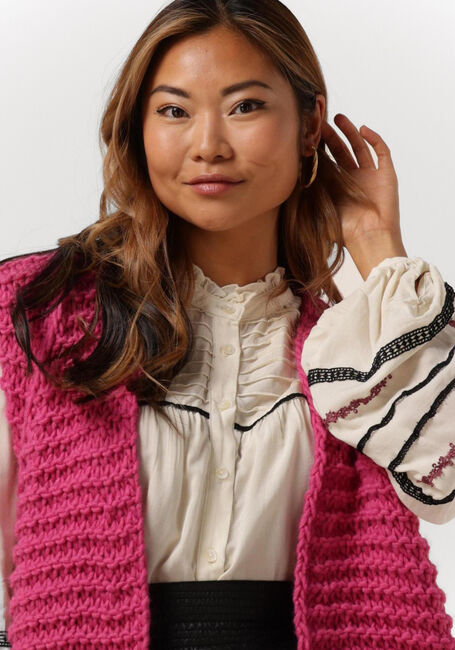 Roze NOTRE-V Gilet KNIT GILET - large
