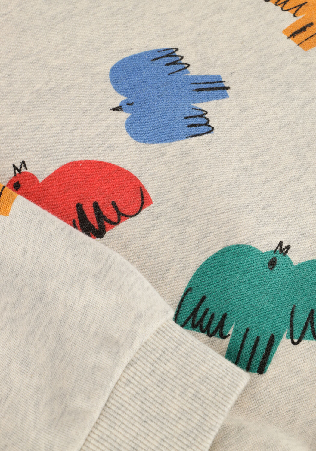 Grijze Jelly Mallow Sweater COLORFUL BIRD SWEATSHIRT - large
