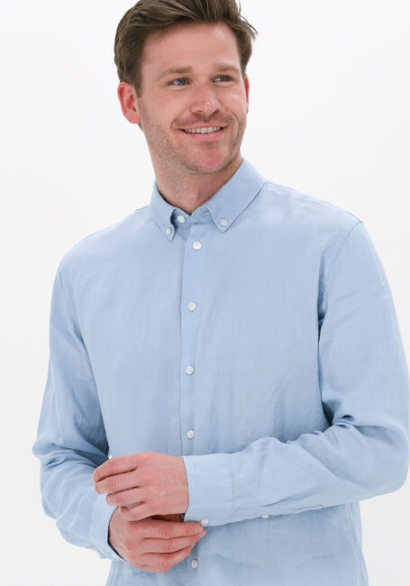 Blauwe SELECTED HOMME Casual overhemd SLHREGKYLIAN-LINEN SHIRT - large