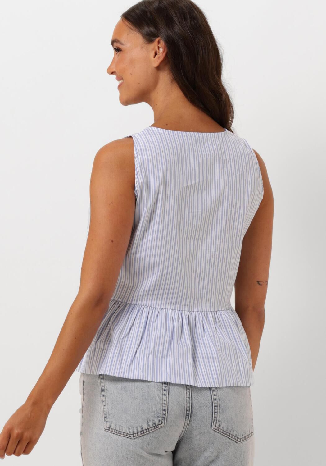 NEO NOIR Dames Tops & T-shirts Manja Stripe Top Lichtblauw