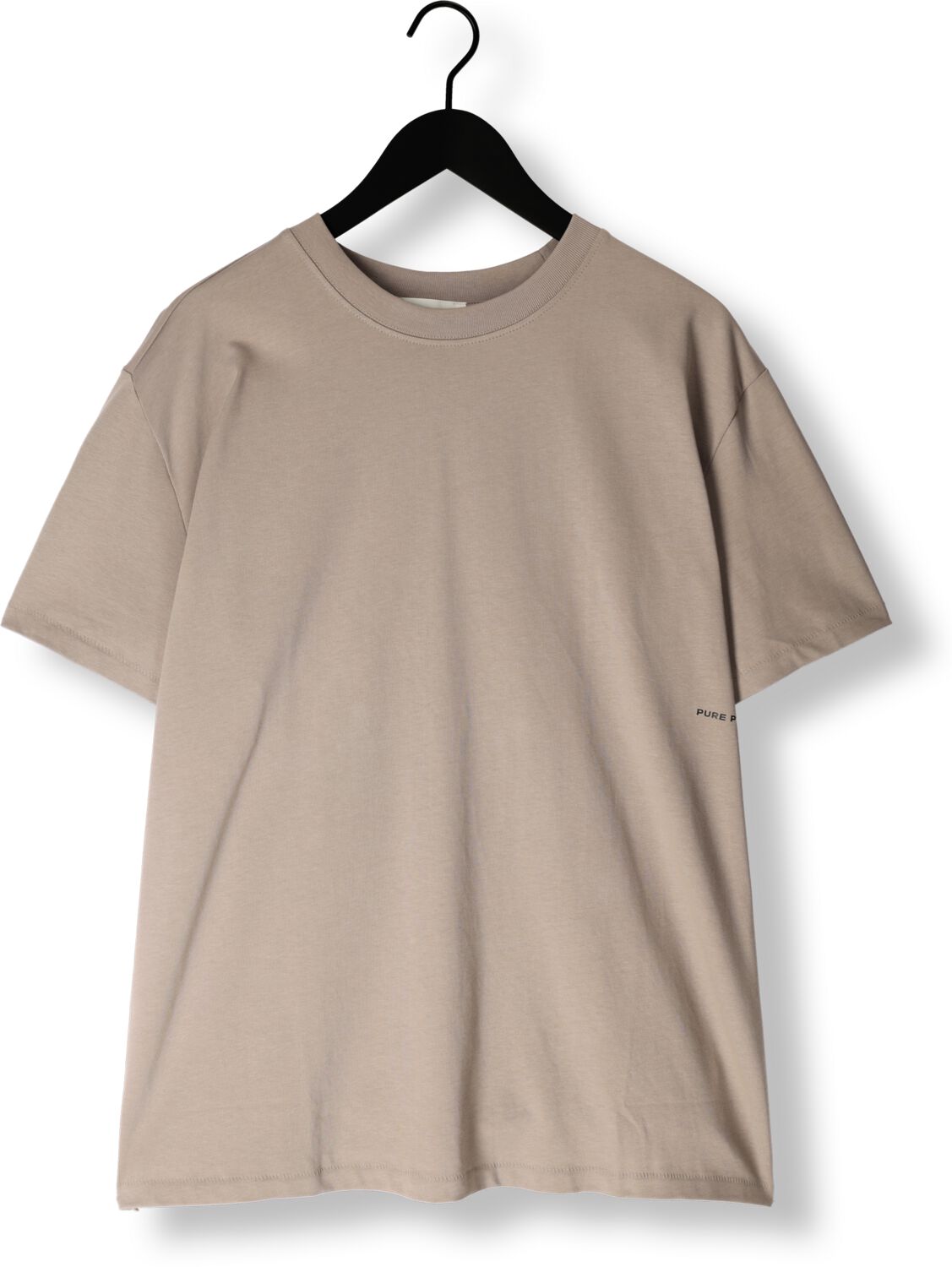 PURE PATH Heren Polo's & T-shirts Loose Fit T-shirts Crewneck Ss106 Taupe