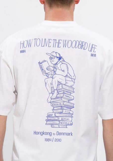 Witte WOODBIRD T-shirt WBBEAM BOOK TEE - large