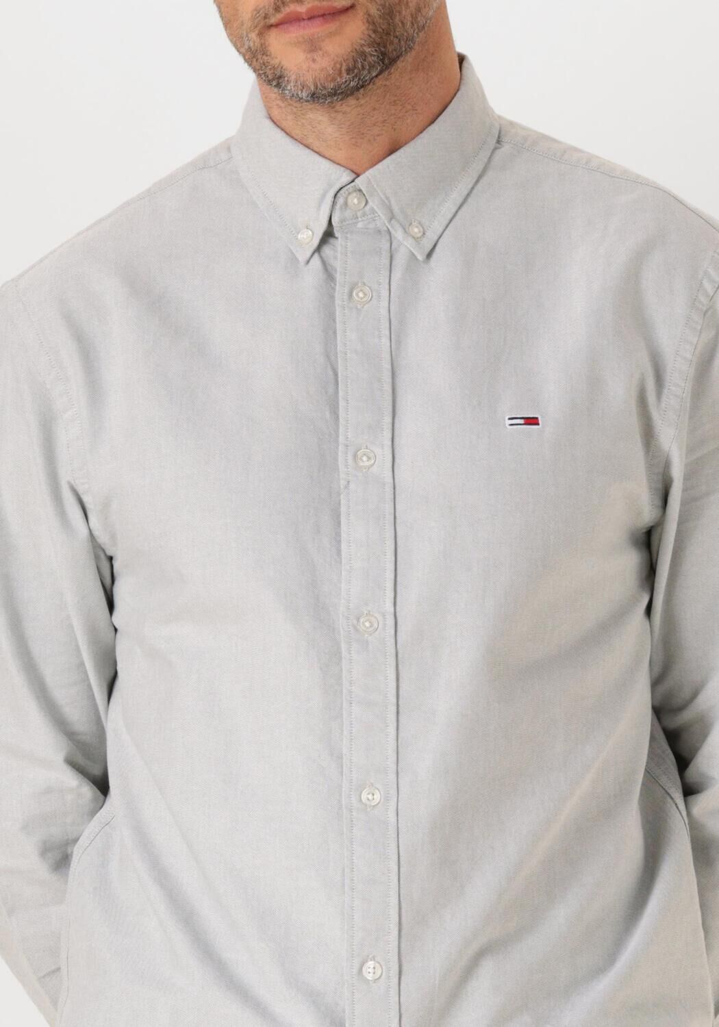 TOMMY JEANS Heren Overhemden Tjm Reg Oxford Shirt Ext Lichtgrijs