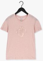 Roze SUMMUM T-shirt TEE LOGO ARTWORK LINEN JERSEY