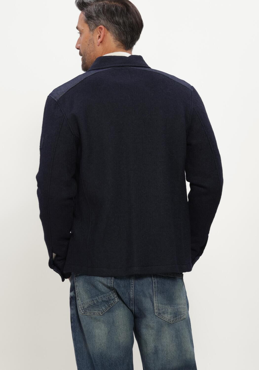 Donkerblauwe BLUE INDUSTRY Overshirt SHIRTJACKET - large