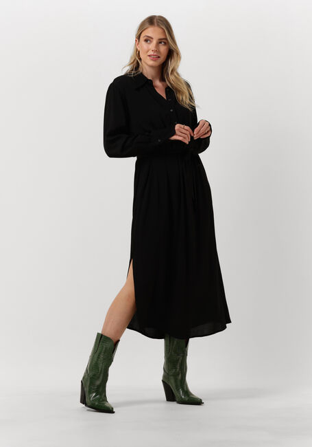 Zwarte MINUS Midi jurk LASINA SOLID SHIRTDRESS - large
