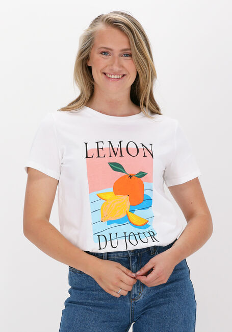 Witte NEO NOIR T-shirt PARVA FRUIT TEE - large