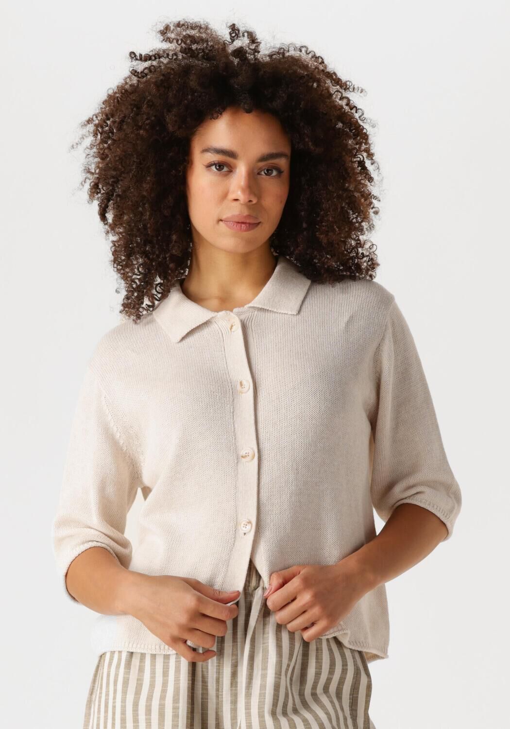 KNIT-TED Dames Truien & Vesten Yoshi Ecru