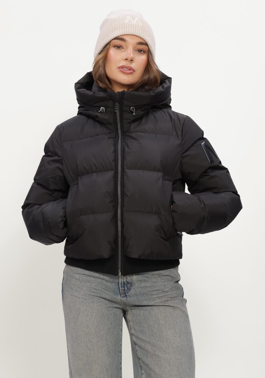 Zwarte MOSCOW Gewatteerde jas 22A-08-FUSSY - large