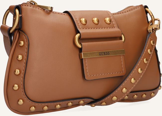 Cognac GUESS Schoudertas GRETA ZIP SHOULDER BAG Cognac GUESS Schoudertas GRETA ZIP SHOULDER BAG - large