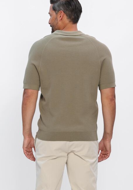 Groene PROFUOMO Polo POLO OPEN COLLAR RIB - large