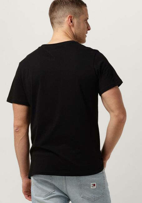 Zwarte TOMMY JEANS T-shirt TJM SLIM ESSENTIAL FLAG TEE - large