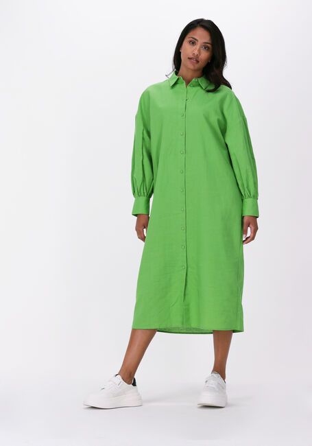 Groene Y.A.S. Midi jurk YASORNELLA LS LONG SHIRT DRESS - large