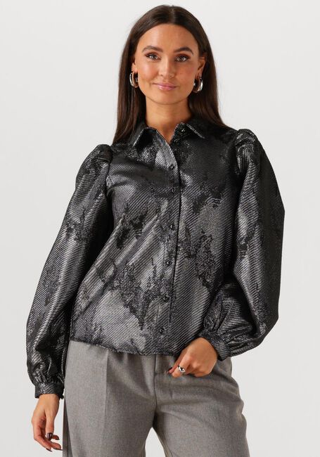 Zwarte NUKUS Blouses LETTIE BLOUSE METALLIC - large