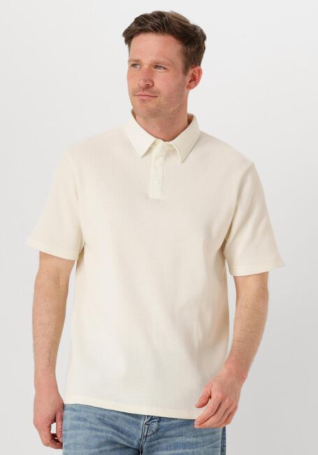 Gebroken wit ANERKJENDT Polo AKKIKI WAFFLE POLO TEE - large