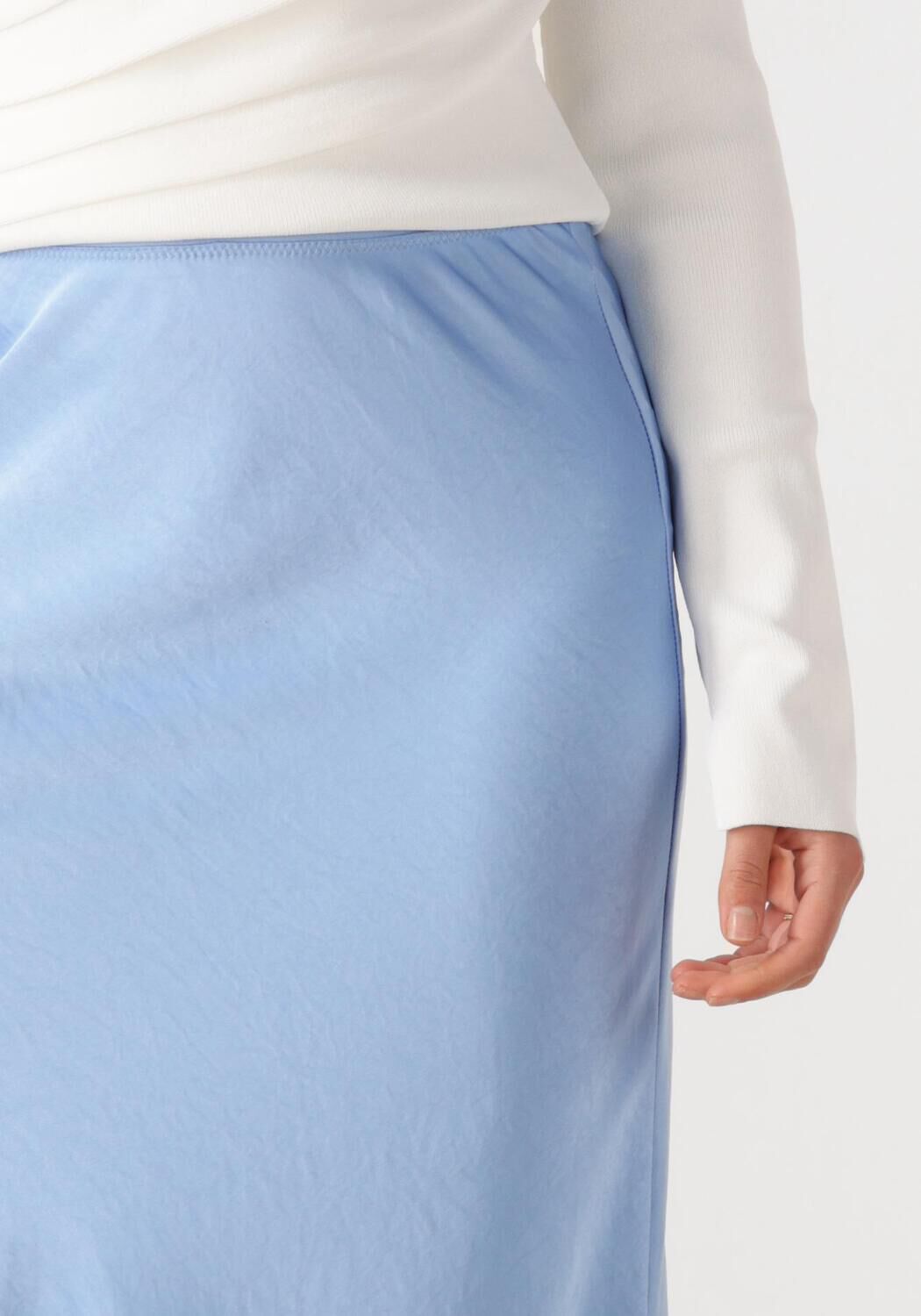 NEO NOIR Dames Rokken Vicky Heavy Sateen Skirt Lichtblauw