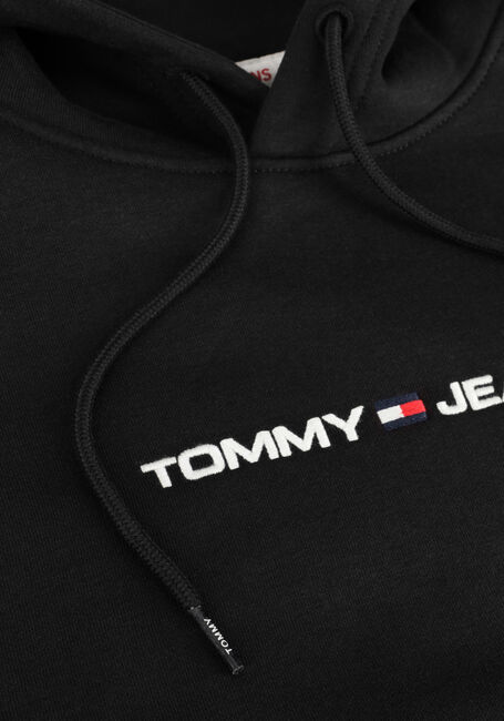 Zwarte TOMMY JEANS Sweater TJM REG LINEAR HOODIE - large