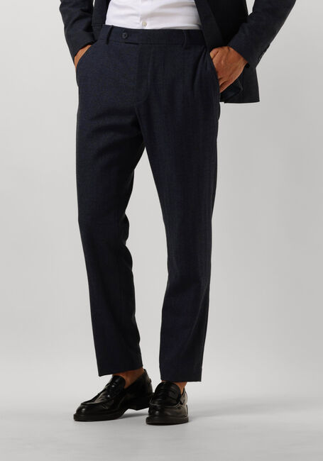 Donkerblauwe SELECTED HOMME Pantalon SLHSLIM-REED WOOL TRS - large