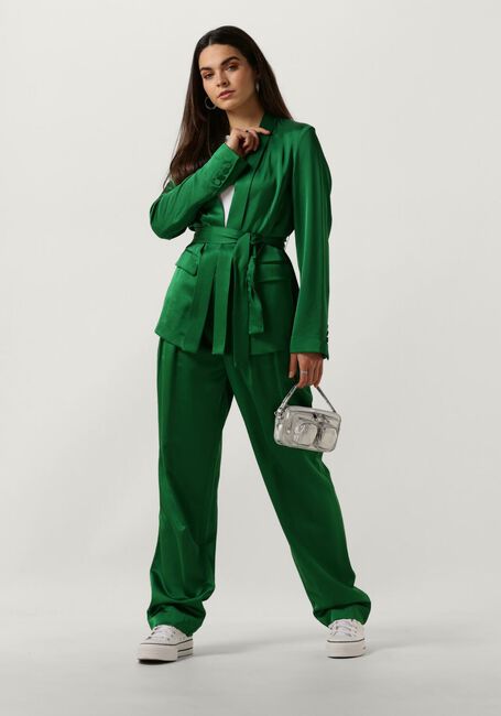 Groene SCOTCH & SODA Blazer BELTED SATIN SINGLE BREASTED BLAZER Groene SCOTCH & SODA Blazer BELTED SATIN SINGLE BREASTED BLAZER - large