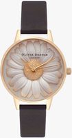 Zwarte OLIVIA BURTON Horloge FLOWER - medium