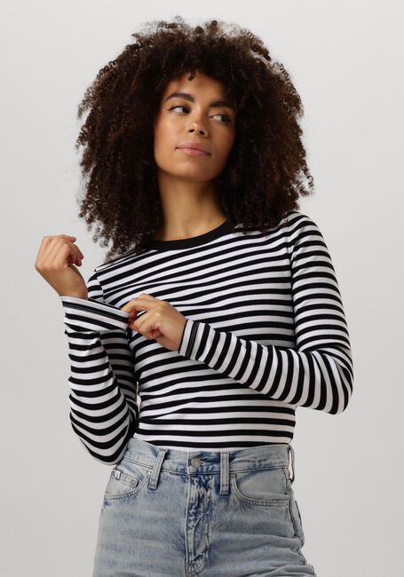 Zwarte CALVIN KLEIN Tops & T-shirts WOVEN LABEL RIB LONG SLEEVE - large