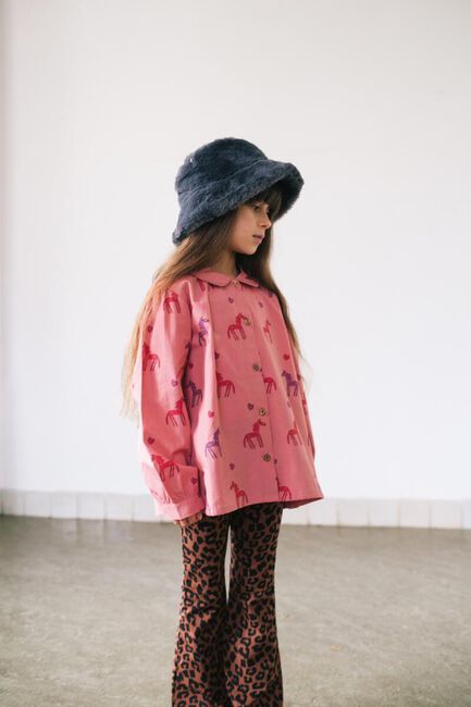 Bruine DAILY BRAT Flared broek LEOPARD FLARED PANTS - large