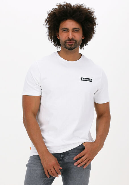 Witte TIMBERLAND T-shirt WOVEN BADGE TEE - large