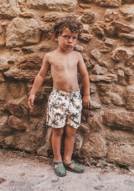 Beige SALTED STORIES Zwembroeken CROWN TREE SWIM SHORTS - large