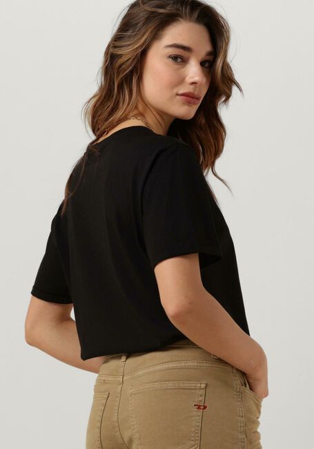 Zwarte MSCH COPENHAGEN T-shirt TERINA ORGANIC SMALL LOGO TEE - large