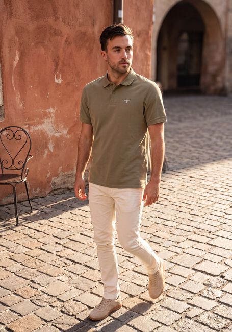 Groene BARBOUR Polo LIGHTWEIGHT SPORTS POLO SHIRT - large