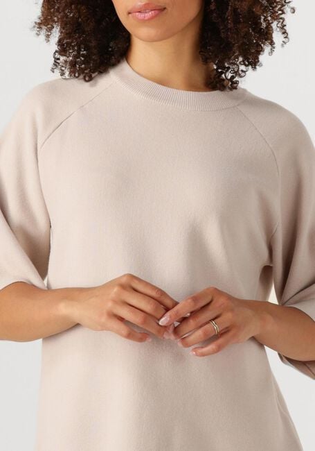 Beige OBJECT Trui OBJREYNARD 2/4 KNIT PULLOVER - large