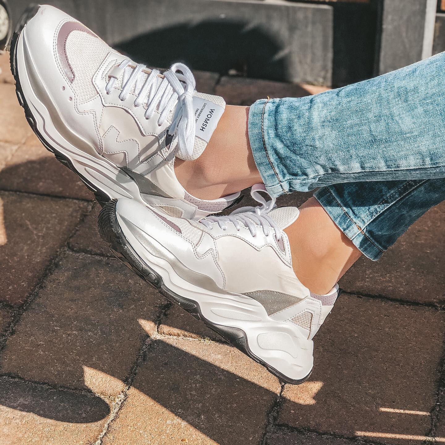 Witte WOMSH Lage sneakers VEGAN FUTURA - large