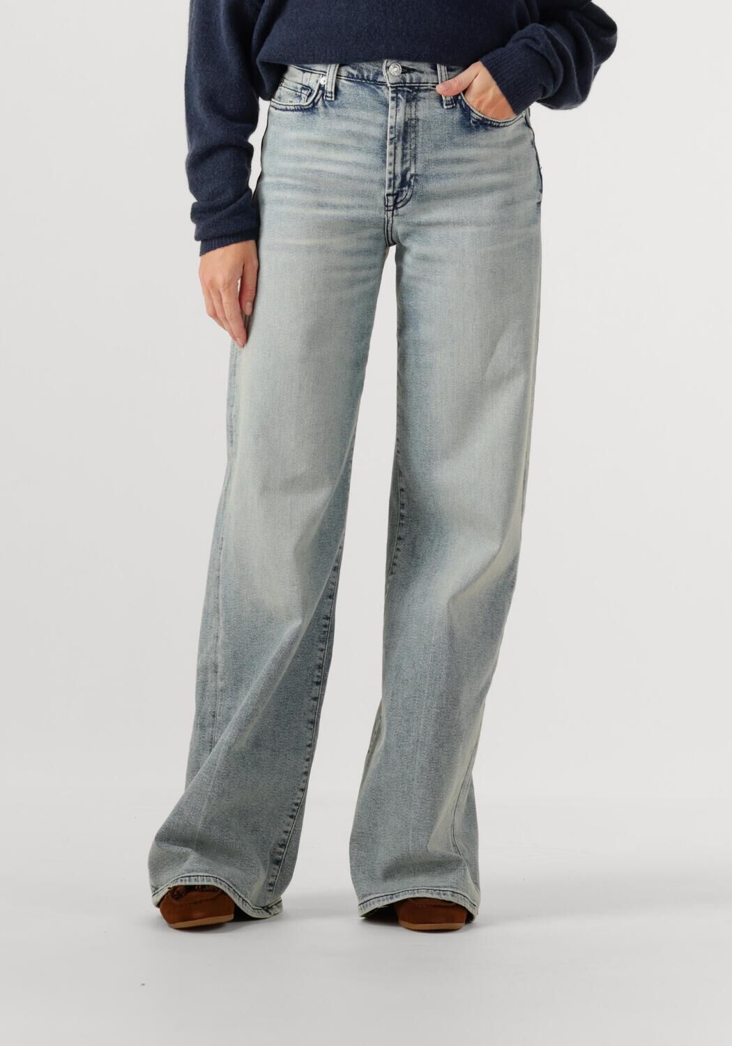 7 FOR ALL MANKIND Dames Jeans Lotta Must Lichtblauw