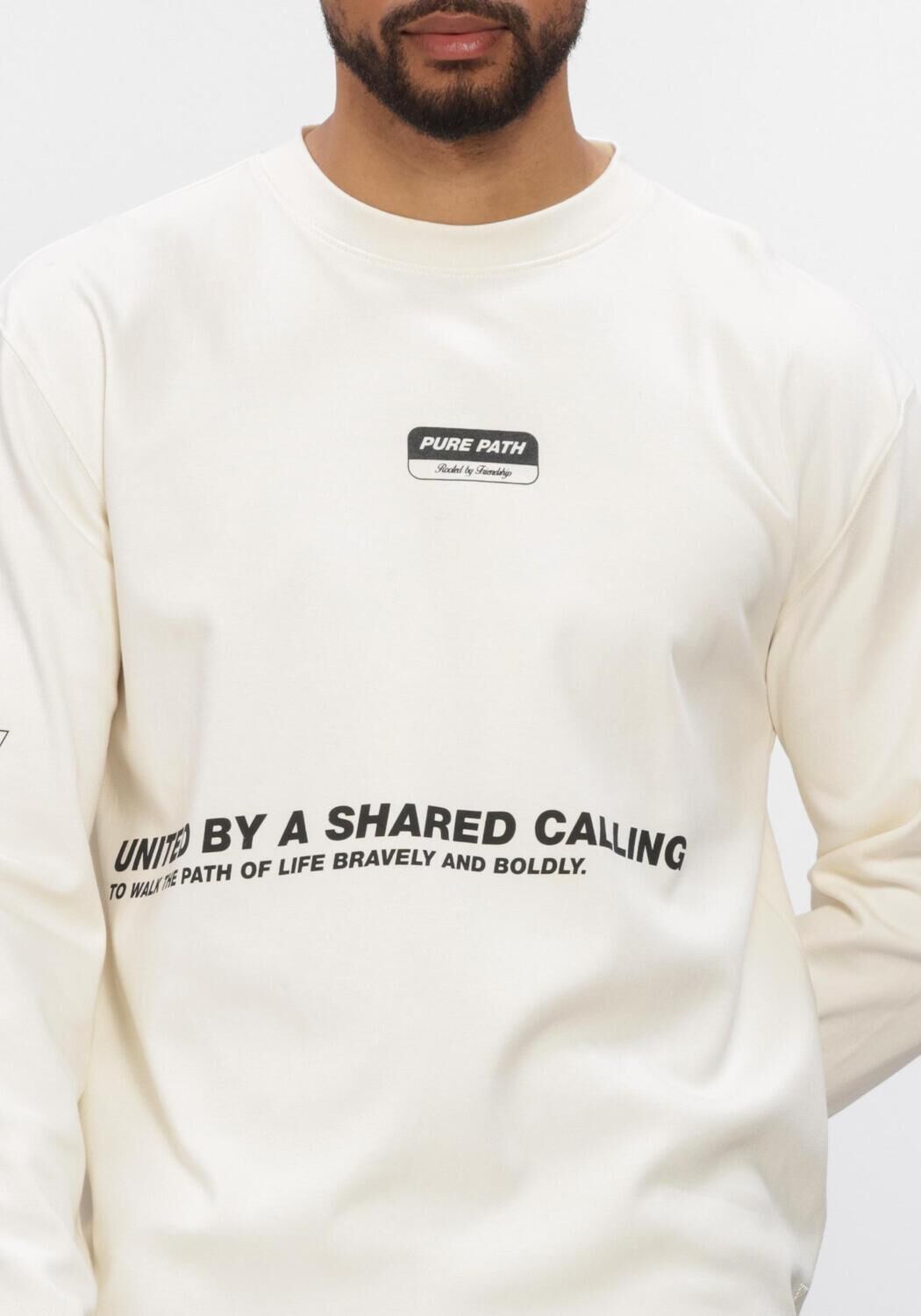 Creme PURE PATH T-shirt UNITED LONGSLEEVE - large