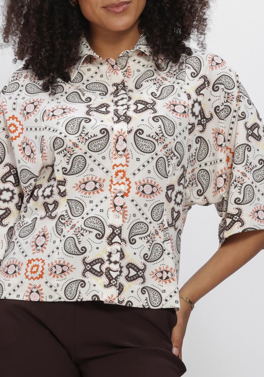 Gebroken wit STUDIO ANNELOES Blouses FABIENNE BLOUSE - large
