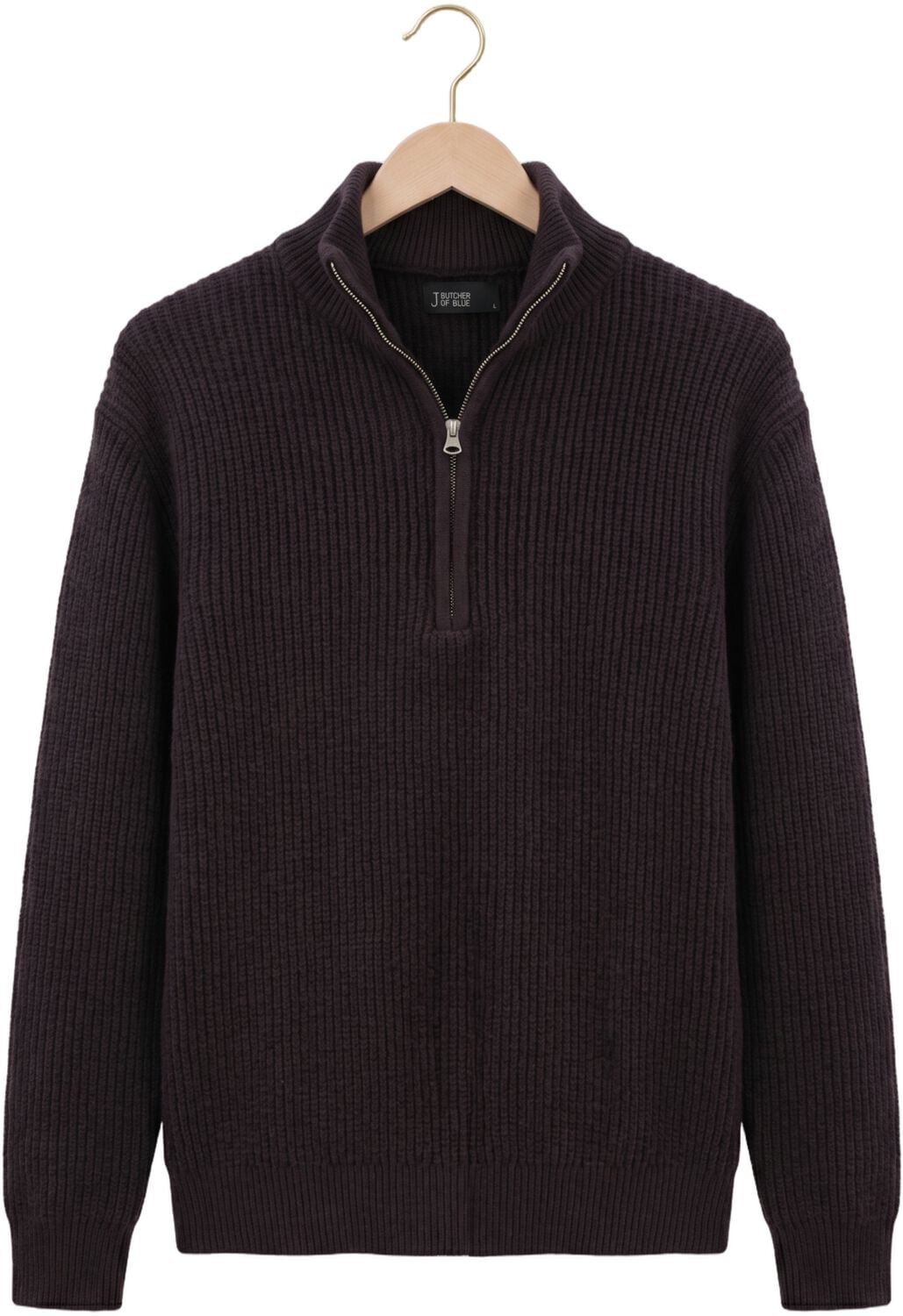 BUTCHER OF BLUE Heren Truien & Vesten Market Half Zip Bruin