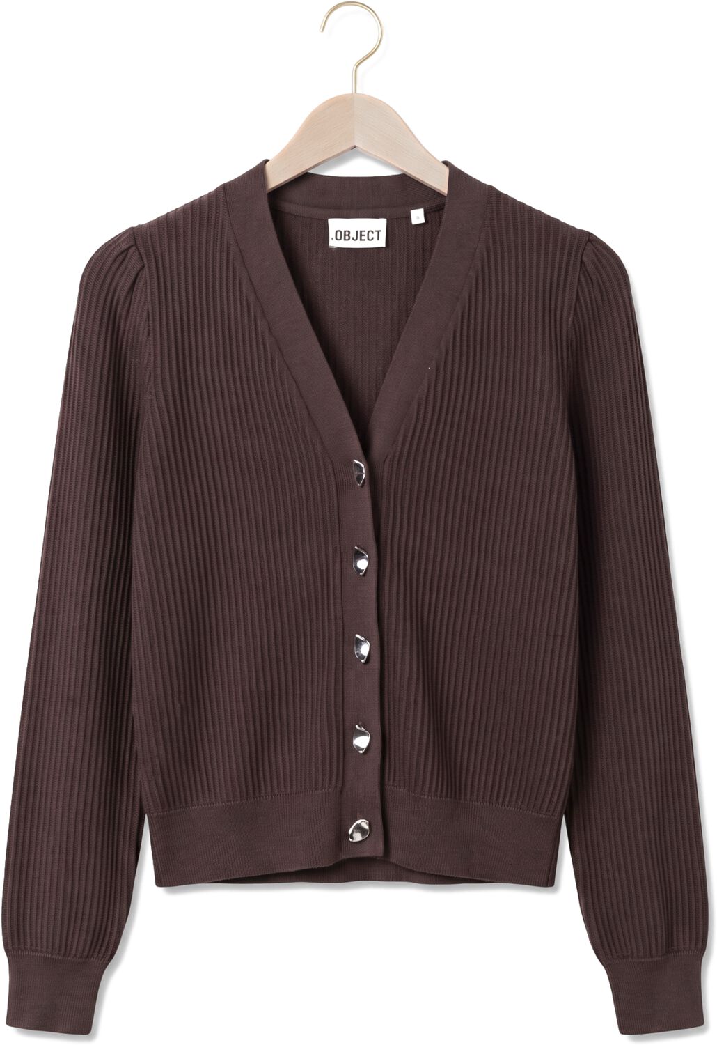 OBJECT Dames Truien & Vesten Objorana L s Re Knit Cardigan Bruin
