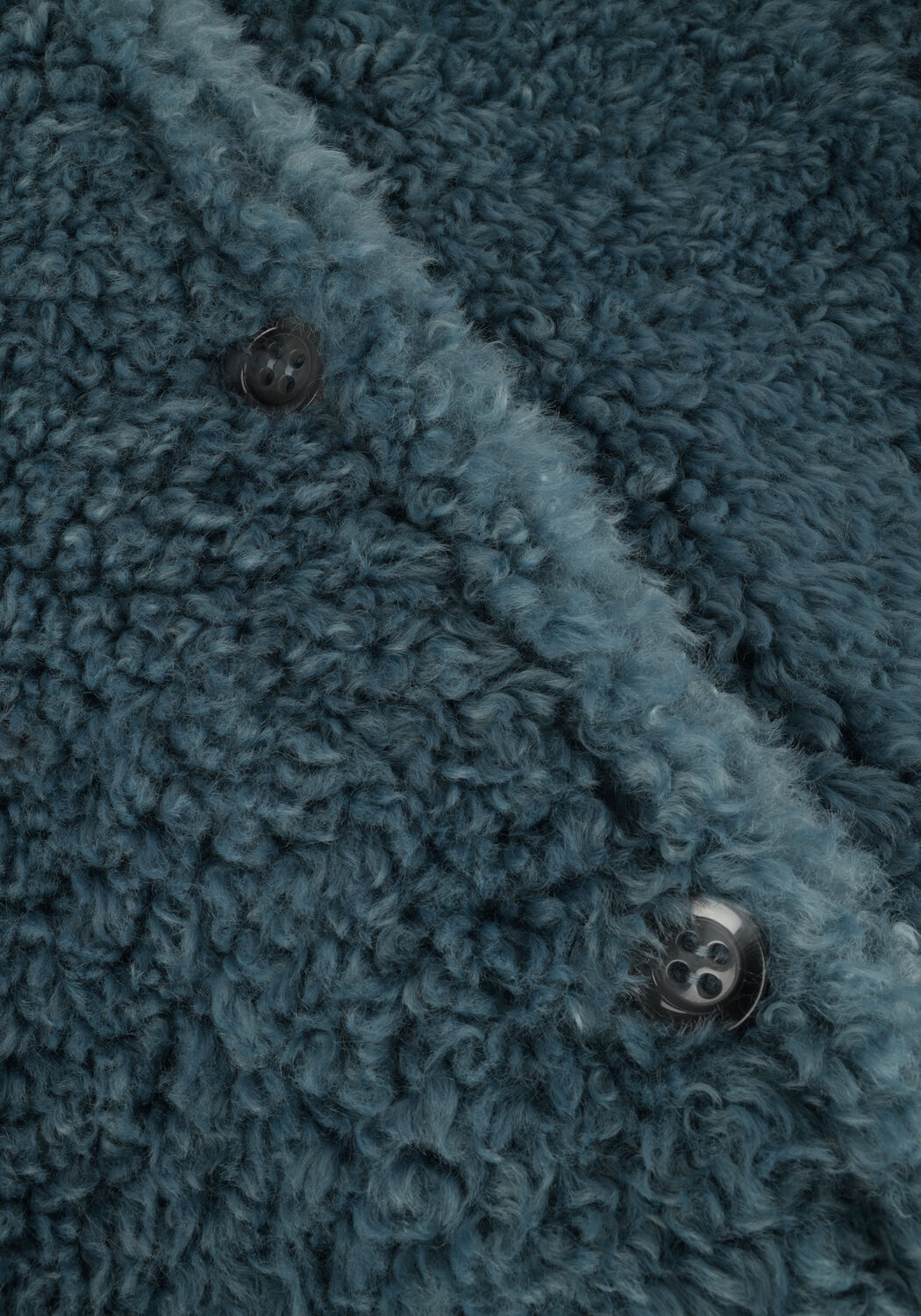 Blauwe BEAUMONT Faux fur jas SASHA - large