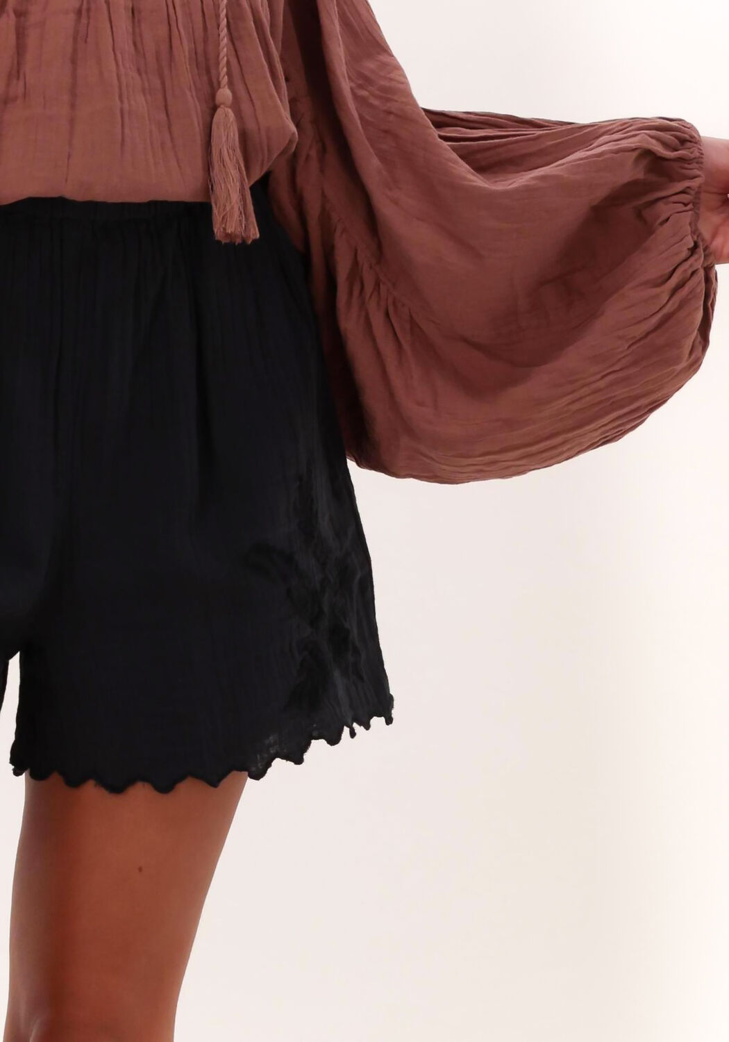 Grijze SISSEL EDELBO Broeken ORGANIC COTTON SHORTS - medium