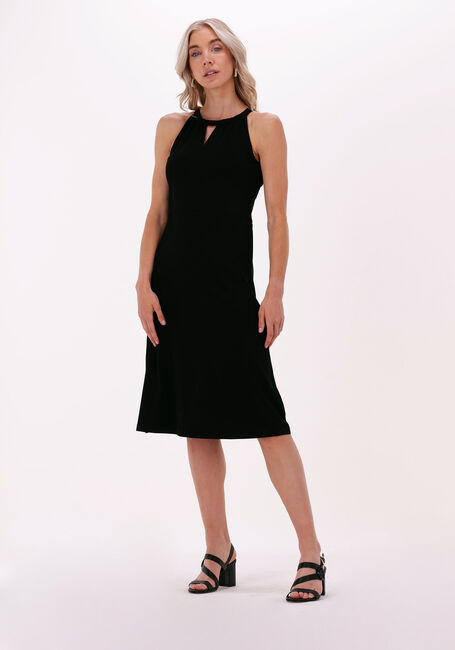 Zwarte JANSEN AMSTERDAM Midi jurk DRESS V570 - large
