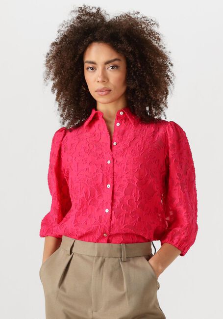 Roze JANSEN AMSTERDAM Blouses NANNE BLOUSE FJ 722 3/4 PUFFED SLEEVE - large