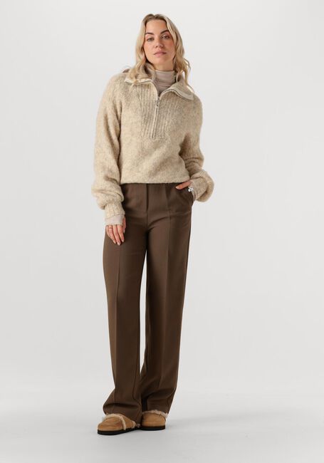 Beige SIMPLE Trui KNIT-BOUCLE-25-3 - large