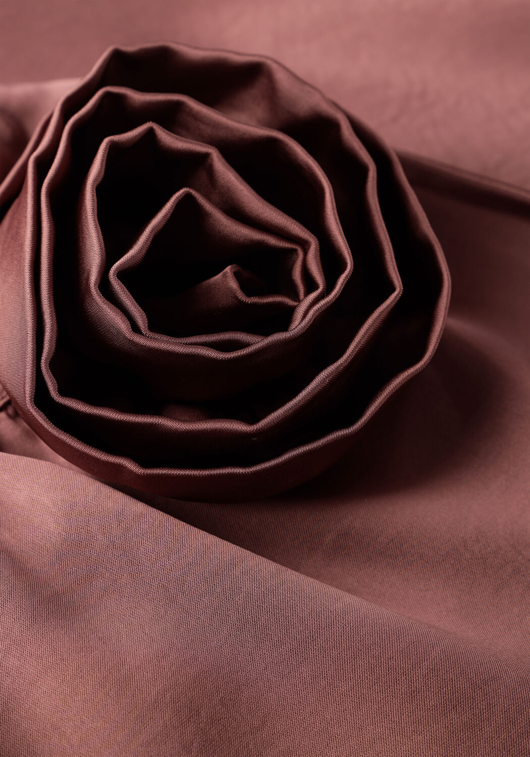 Taupe NEO NOIR Top ROSETTE HEAVY SATEEN TOP - large