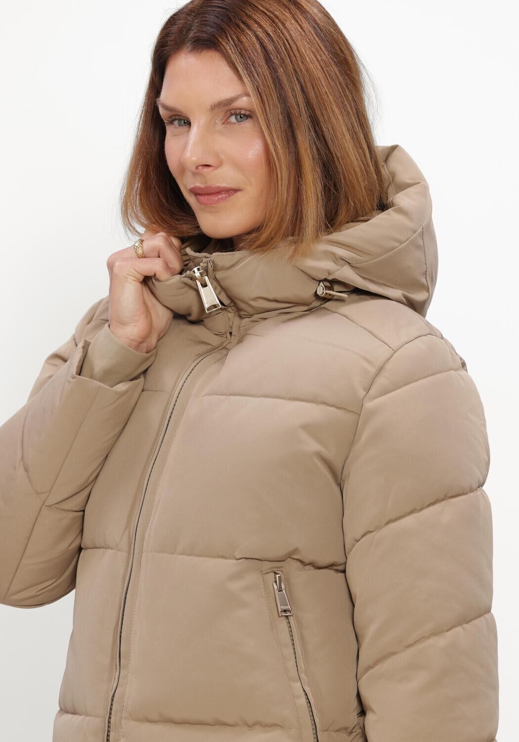 Beige WITHBLACK Gewatteerde jas WBLGLORIAN LONG PUFFER COAT - large